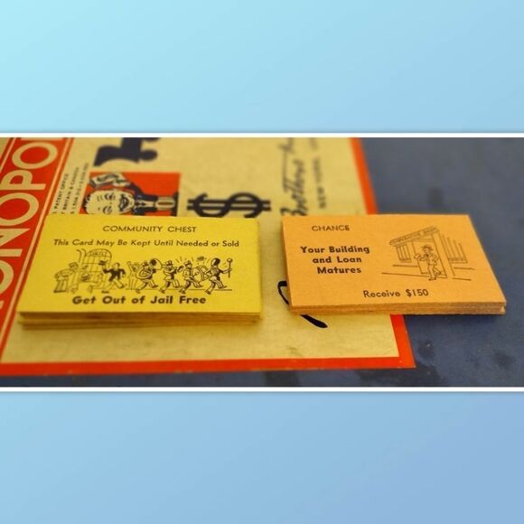 Monopoly 1937 Vintage Board Game Blue Box Parker Brothers Wood Pieces Complete W - Picture 7 of 9